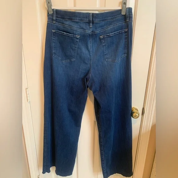 Frame Le Slim Palazzo denim. EUC. Dark wash. Plus size Stretchy! - Picture 5 of 8